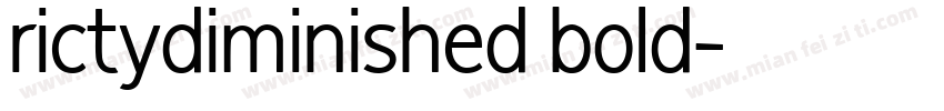 rictydiminished bold字体转换